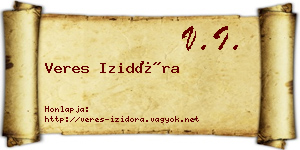 Veres Izidóra névjegykártya